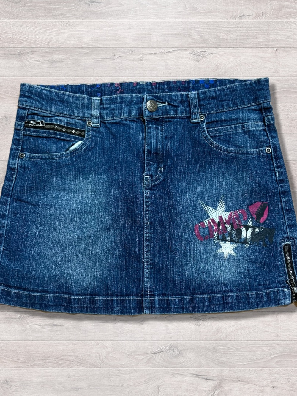 Y2K 2000s Disney Channel Camp Rock Denim Skirt Girls XL